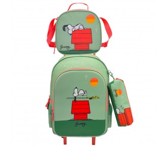Set Trolley + portatodo + bolsa portameriendas Snoopy Peanuts