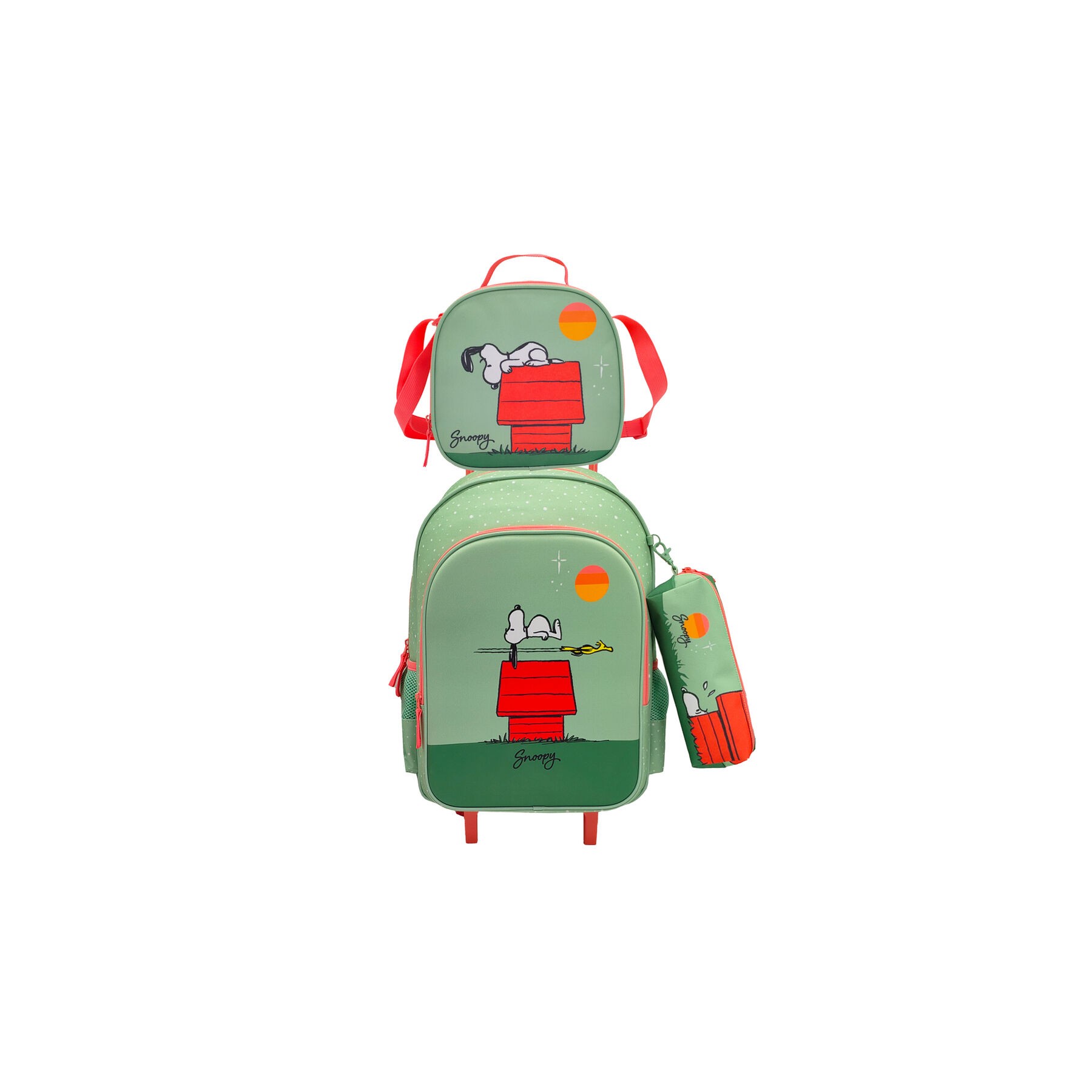 Set Trolley + portatodo + bolsa portameriendas Snoopy Peanuts