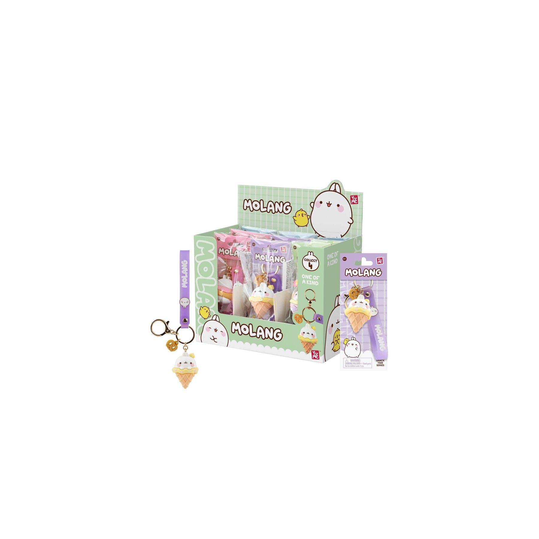 Llavero figura Snack Time Series Molang 5cm surtido
