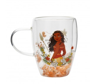 Taza cristal flores secas Vaiana Moana Princesas Disney