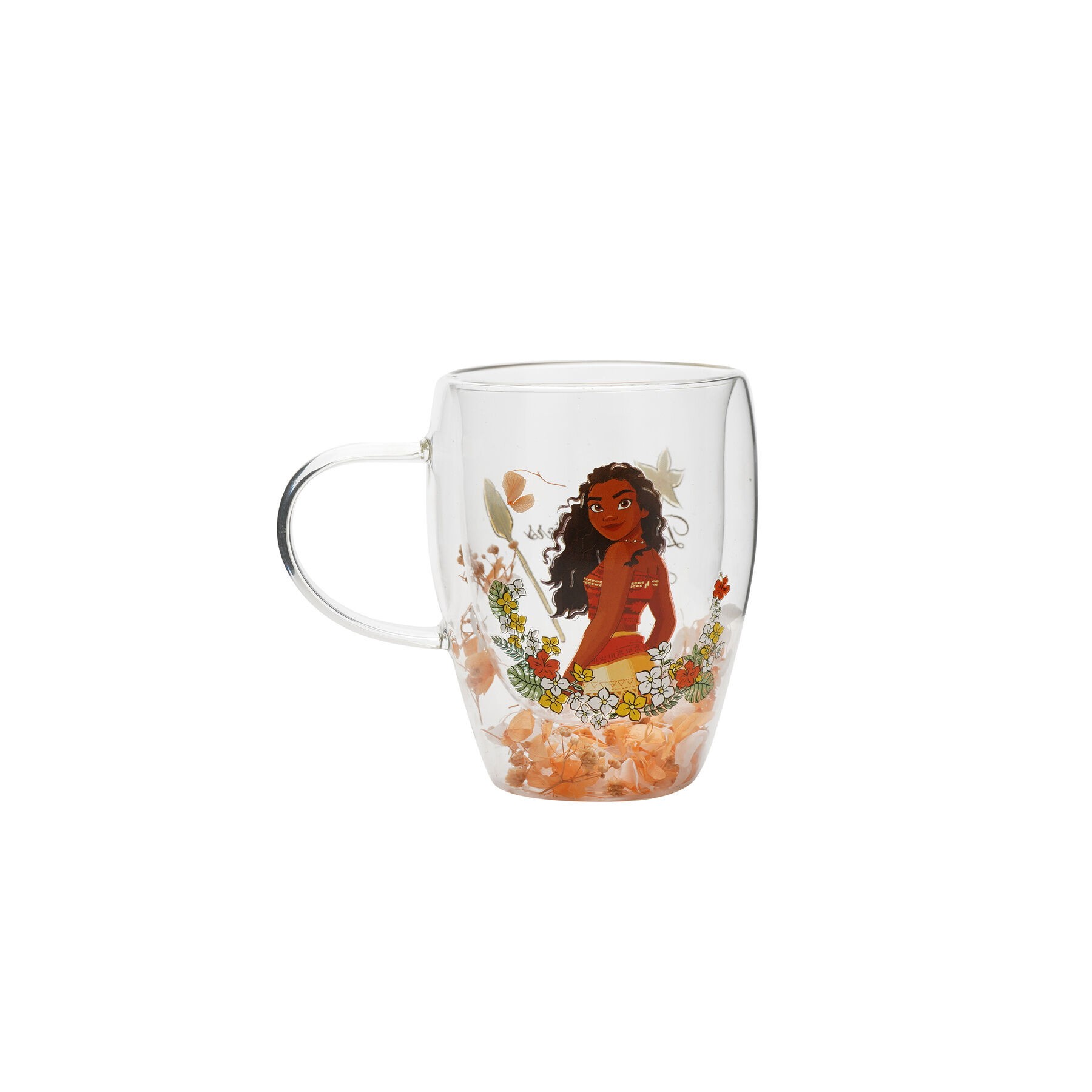 Taza cristal flores secas Vaiana Moana Princesas Disney