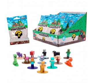 Figura sobre sorpresa metalfigs Minecraft 4cm surtido