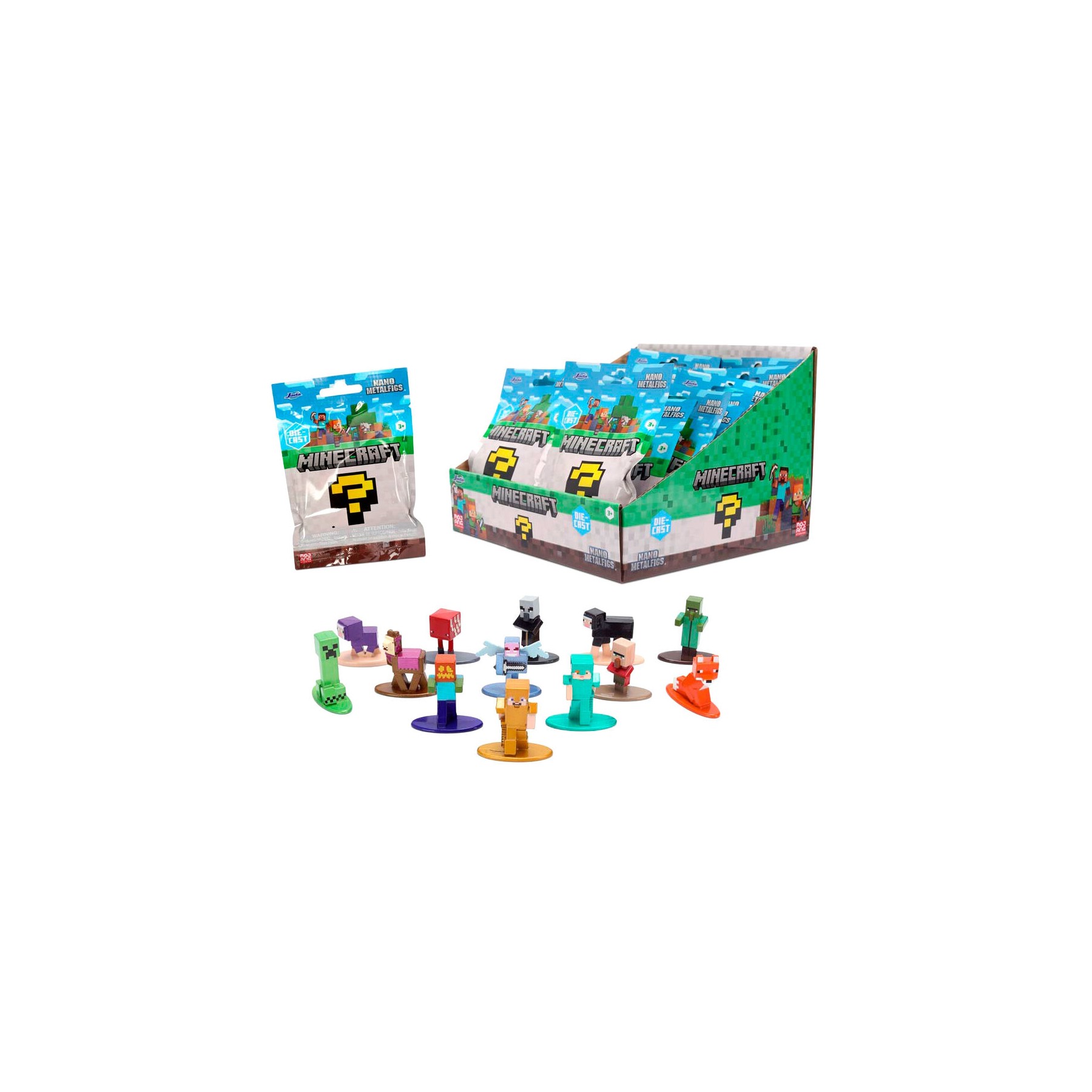 Figura sobre sorpresa metalfigs Minecraft 4cm surtido