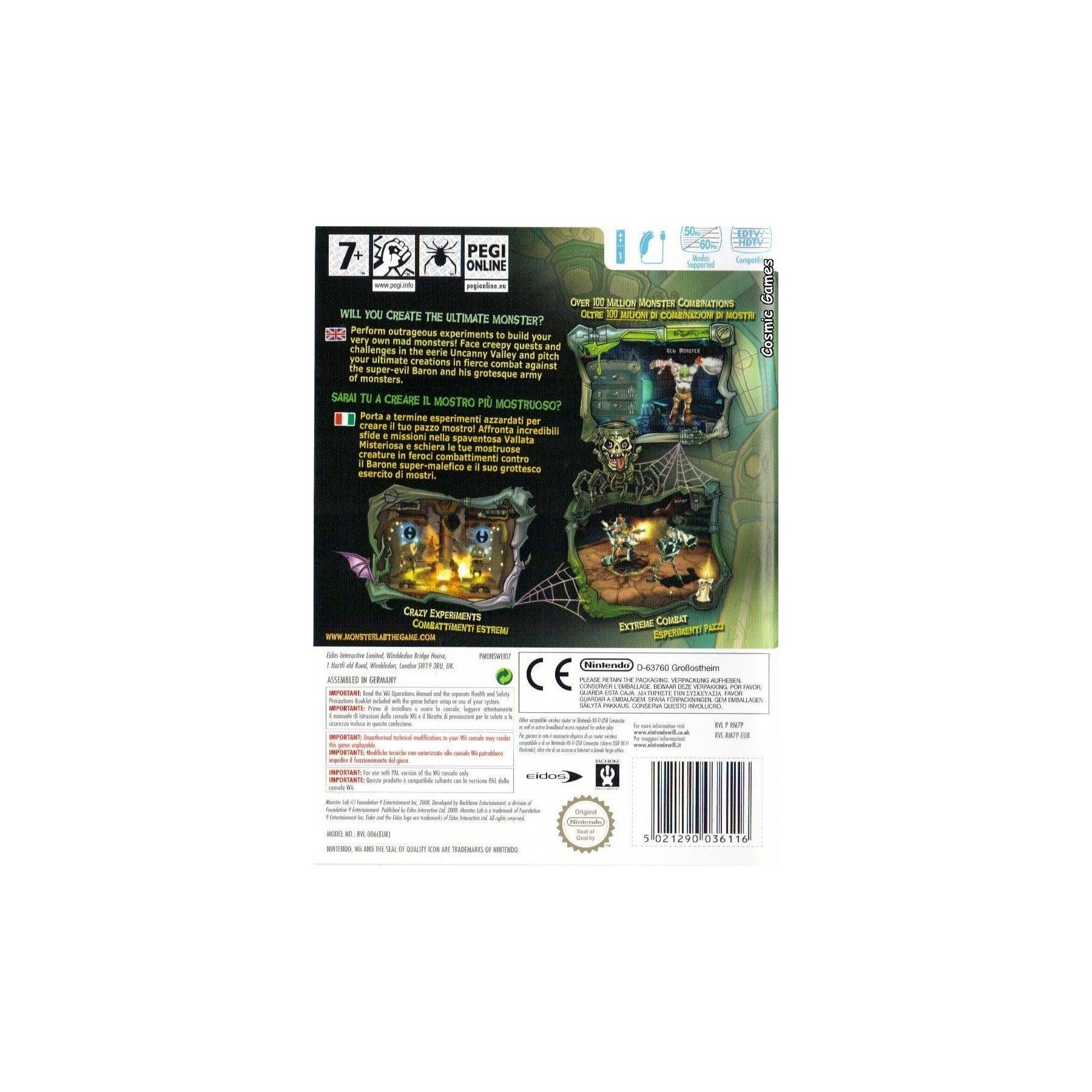 Monster Lab Juego Fisico para Consola Nintendo Switch