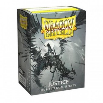 100 Sleeves Standard Size Matte Dual Justice Dragon Shield
