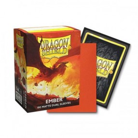 100 Sleeves Standard Size Matte Dual Ember Dragon Shield