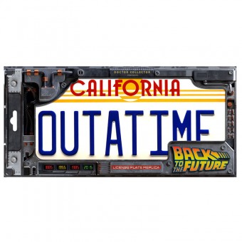 Replica matricula DeLorean Outatime Regreso al Futuro