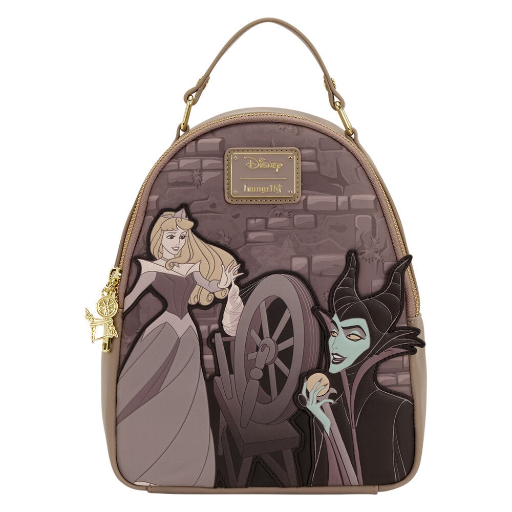 Mochila Spinning Wheel Bella Durmiente & Malefica Disney Loungefly 26cm