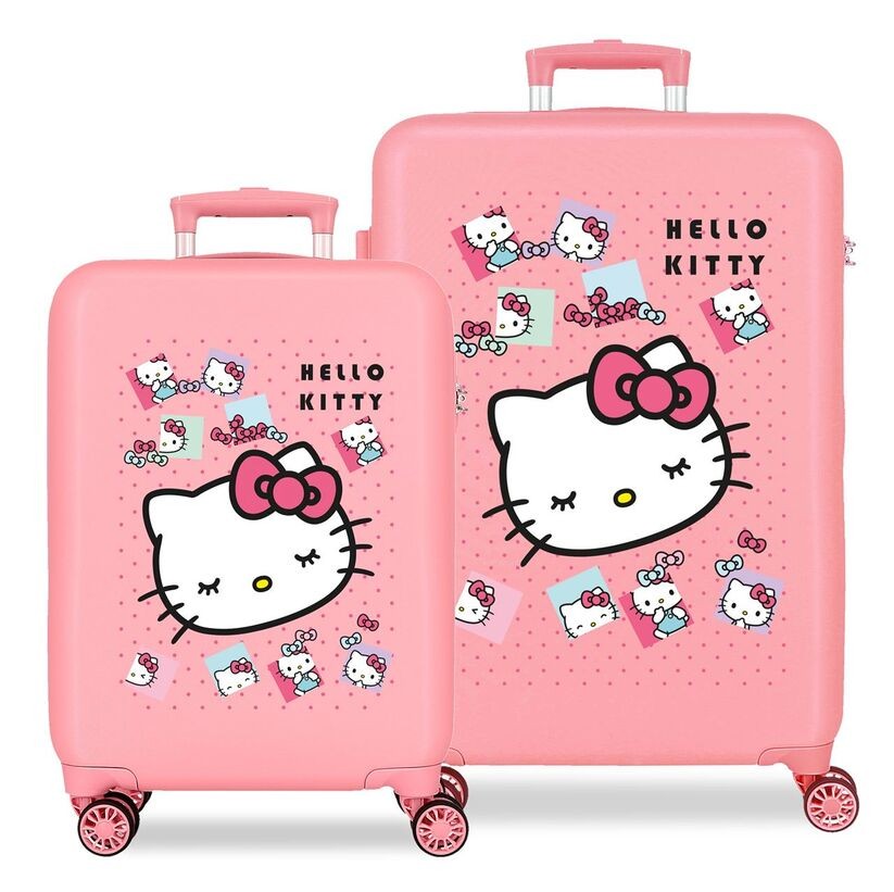 Set 2 maletas trolley ABS Bows Hello Kitty 55/65cm