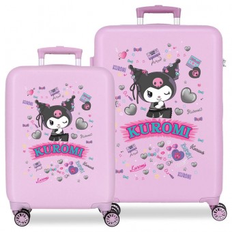 Set 2 maletas trolley ABS Retropop Kuromi Hello Kitty 55/65cm