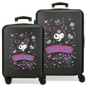 Set 2 maletas trolley ABS Retropop Kuromi Hello Kitty 55/65cm