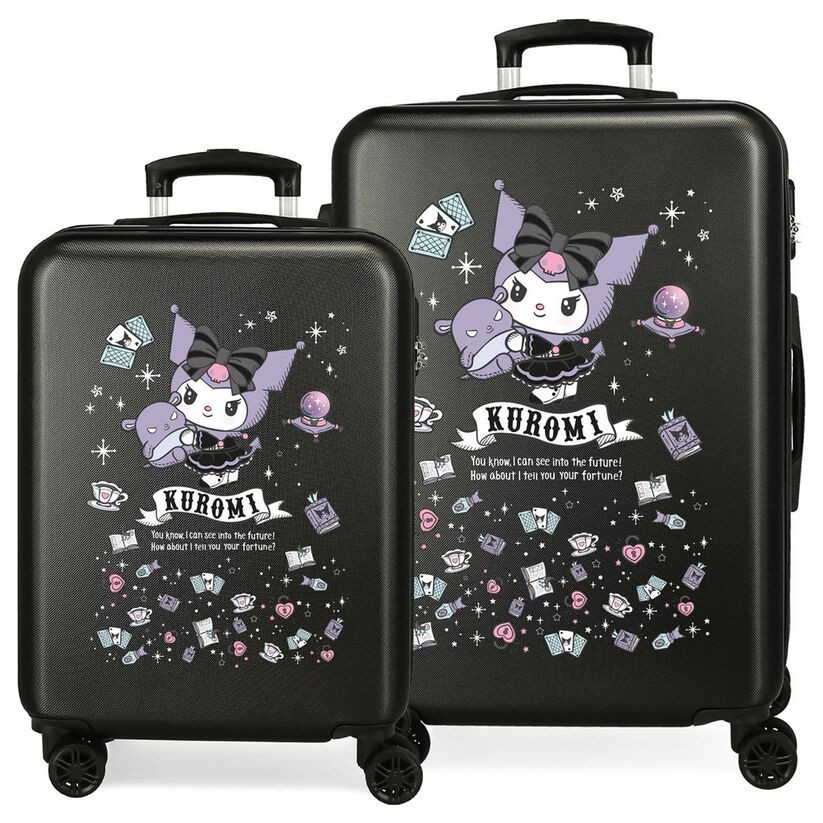 Set 2 maletas trolley ABS Fortune Telling Kuromi Hello Kitty 55/65cm
