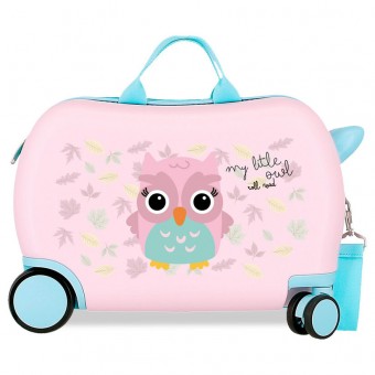 Maleta trolley ABS Happy Pets Owl Roll Road 45cm