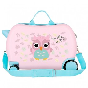 Maleta trolley ABS Happy Pets Owl Roll Road 45cm