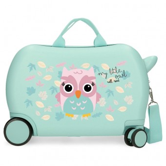 Maleta trolley ABS Happy Pets Owl Roll Road 45cm