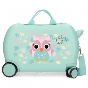 Maleta trolley ABS Happy Pets Owl Roll Road 45cm