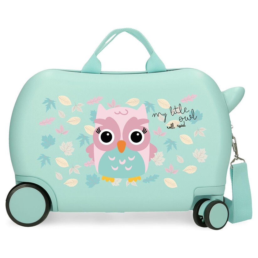 Maleta trolley ABS Happy Pets Owl Roll Road 45cm