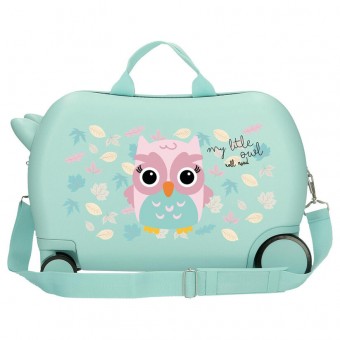 Maleta trolley ABS Happy Pets Owl Roll Road 45cm