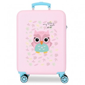 Maleta trolley ABS Happy Pets Owl Roll Road 55cm