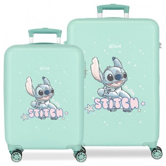Set 2 maletas trolley ABS Lovely Stitch Disney 55/65cm