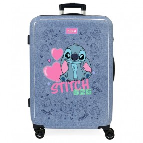 Maleta trolley ABS Hearts Stitch Disney 65cm