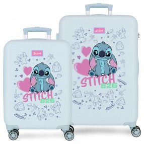 Set 2 maletas trolley ABS Hearts Stitch Disney 55/65cm