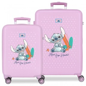 Set 2 maletas trolley ABS From Hawai Stitch Disney 55/65cm
