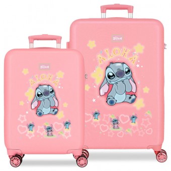 Set 2 maletas trolley ABS You&Me Stitch Disney 55/65cm
