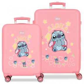 Set 2 maletas trolley ABS You&Me Stitch Disney 55/65cm