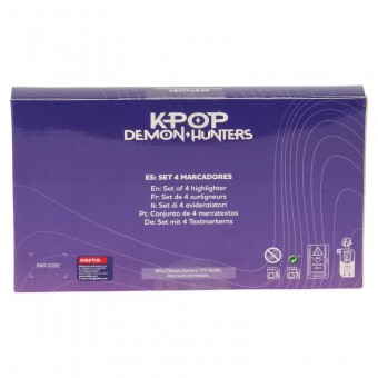 Set rotuladores fluorescentes Stationery Kpop Demon Hunters surtido
