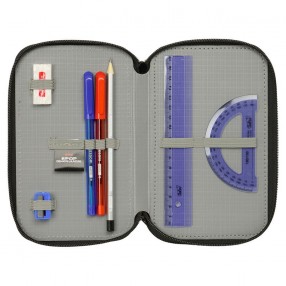 Plumier Negra Kpop Demon Hunters triple 37 pzs