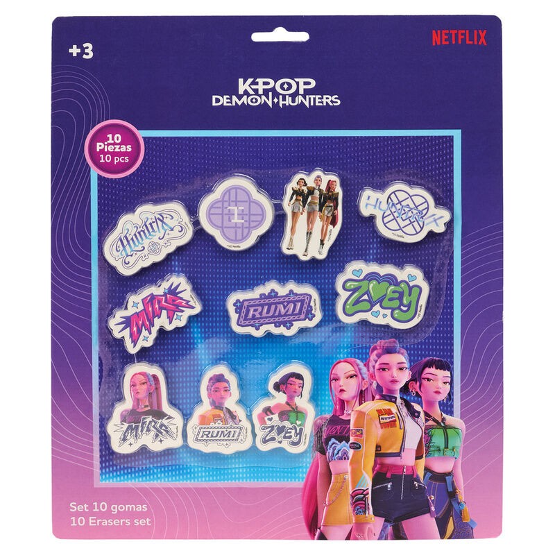 Set gomas borrar Stationery Kpop Demon Hunters