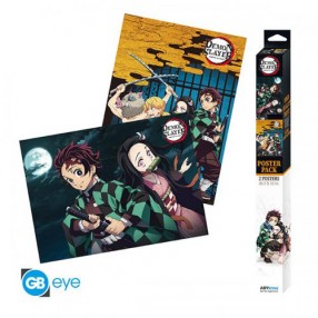 Demon Slayer Set 2 Posters Chibi: Group & Duo