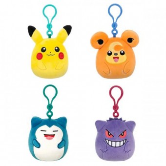 Squishmallows (9pz) Personaggi Clip On Pokemon 10cm