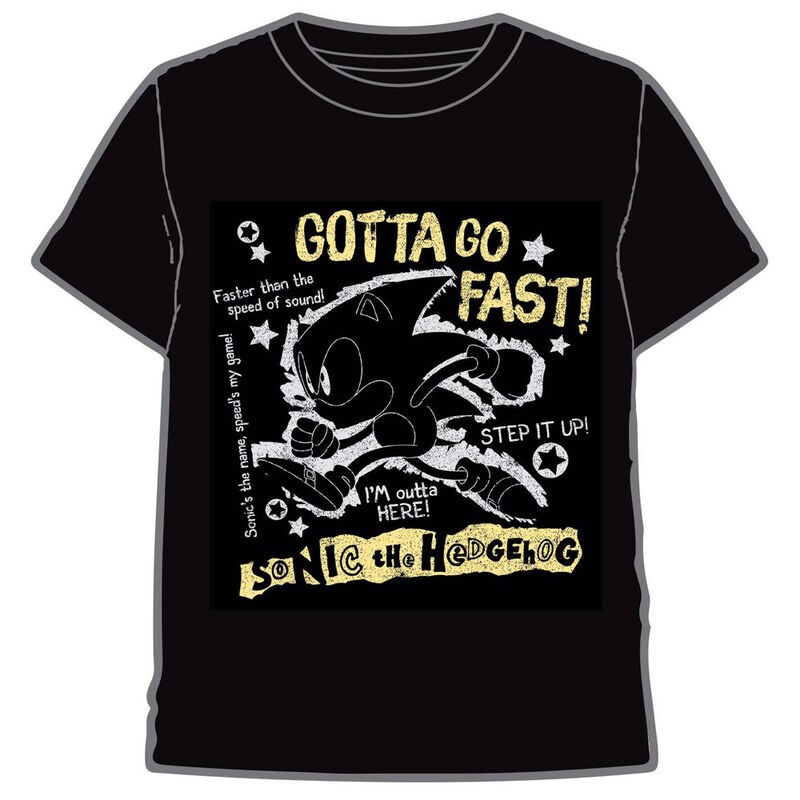 Camiseta Go Fast Sonic The Hedgehog adulto
