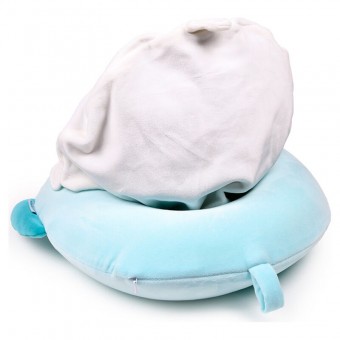 Almohada viaje capucha Kiki El Periquito Hoodeazzz