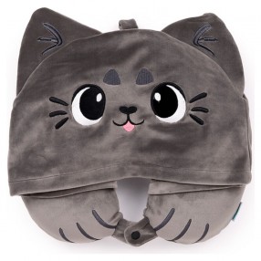 Almohada viaje capucha Gatos Beans & Co Hoodeazzz