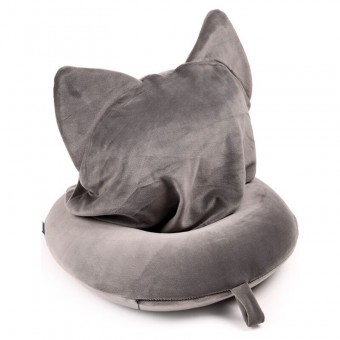 Almohada viaje capucha Gatos Beans & Co Hoodeazzz