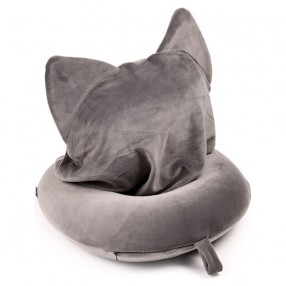 Almohada viaje capucha Gatos Beans & Co Hoodeazzz