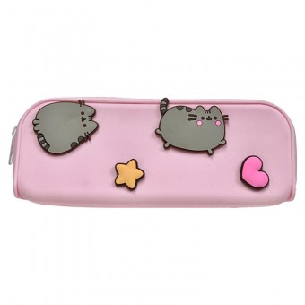 Estuche con Accesorios Gato Pusheen Estrellas y Corazones