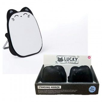 Espejo sobremesa Gato Negro Lucky the Black Cat