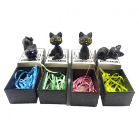 Amuleto en Caja Gato Negro surtido