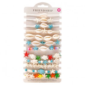 Pulsera Boho Conchas y Estrellas de Mar surtido