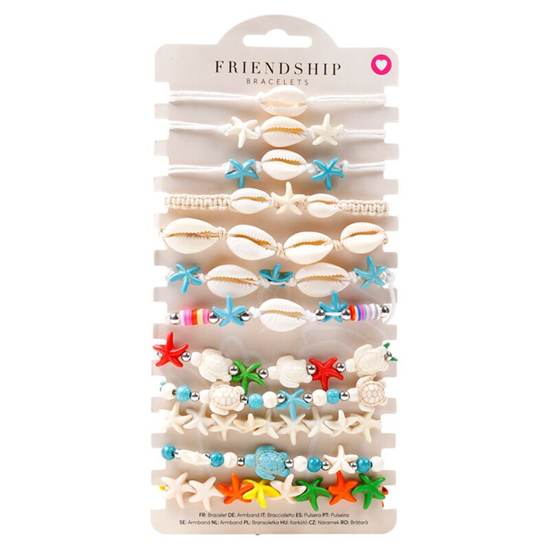 Pulsera Boho Conchas y Estrellas de Mar surtido
