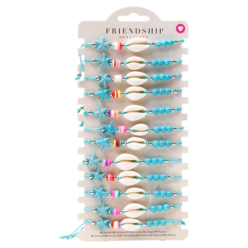 Pulsera Boho conchas y estrellas de mar surtido