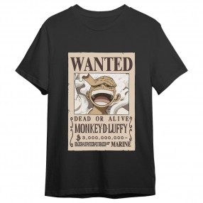 Camiseta Monkey D. Luffy Wanted One Piece adulto