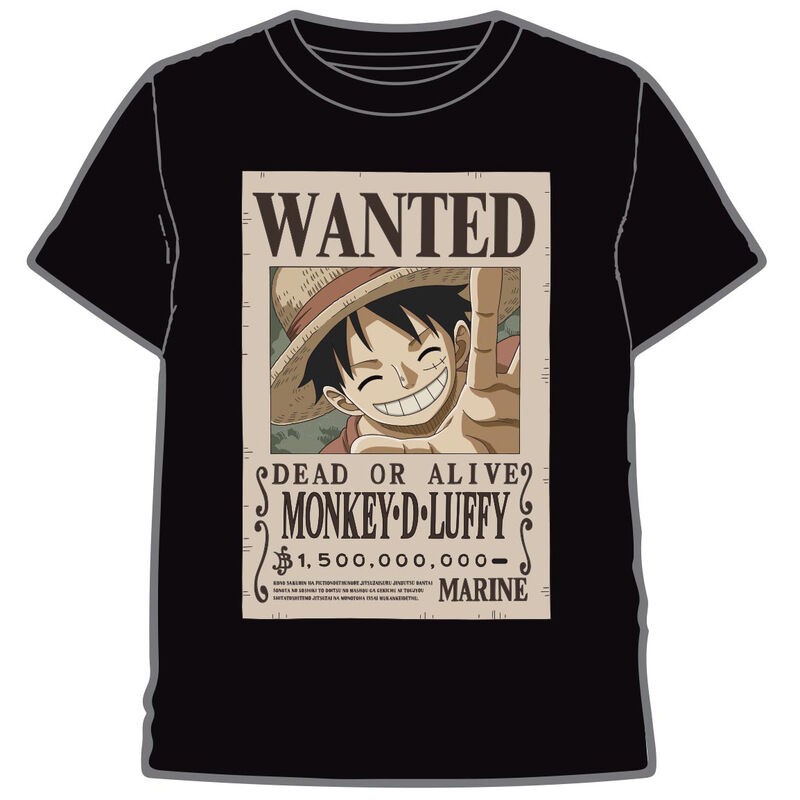 Camiseta Wanted Luffy One Piece adulto