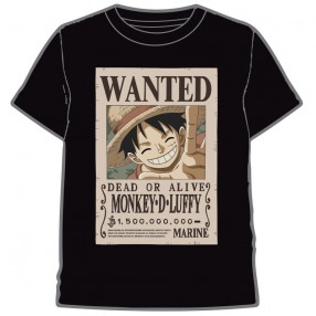 Camiseta Wanted Luffy One Piece adulto