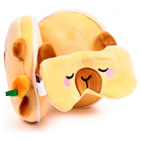 Almohada viaje antifaz Relaxeazzz Duke Capibara