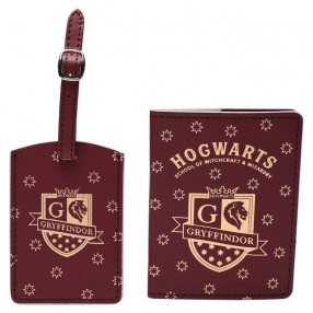 Portapasaportes + etiqueta equipaje Gryffindor Harry Potter